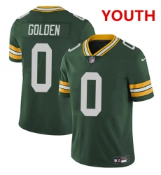 Youth Green Bay Packers #0 matthew golden green 2025 vapor untouchable limited stitched football jersey