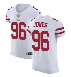 Men's Nike San Francisco 49ers #96 Datone Jones White Vapor Untouchable Elite Player NFL Jersey