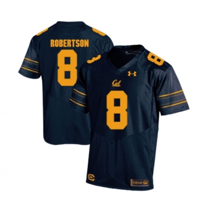 California Golden Bears 8 Demetris Robertson Navy College Football Jersey