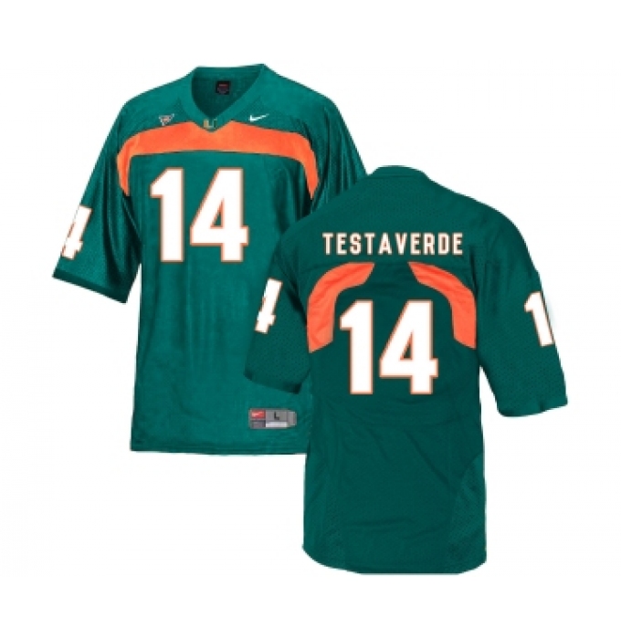 Miami Hurricanes 14 Vinny Testaverde Green College Football Jersey