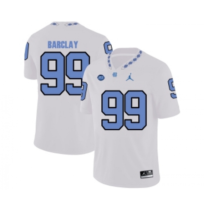 North Carolina Tar Heels 99 George Barclay White College Football Jersey