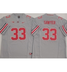 Men's Ohio State Buckeyes #33 Jack Sawyer Grey F.U.S.E. Limited Stitched Jersey