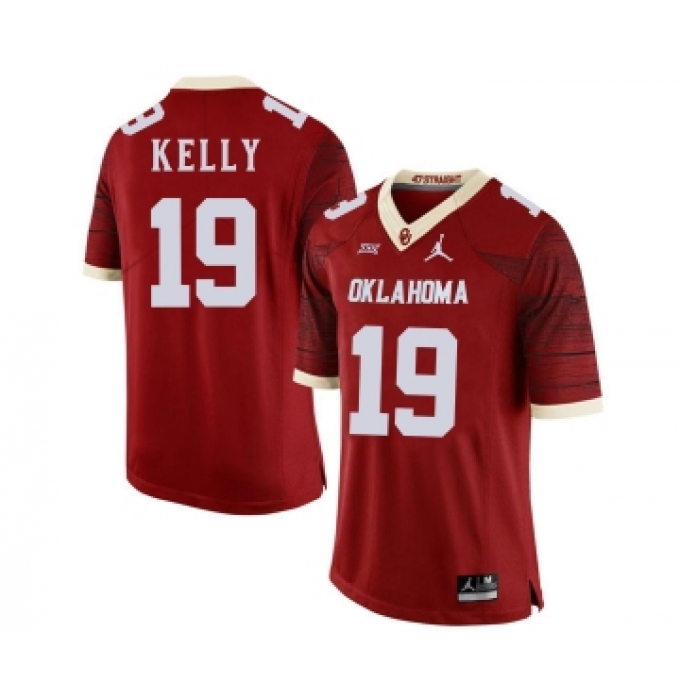 Oklahoma Sooners 19 Caleb Kelly Red 47 Game Winning Streak College Football Jersey