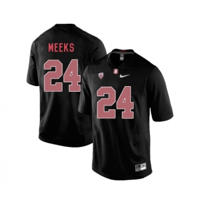 Stanford Cardinal 24 Quenton Meeks Blackout College Football Jersey