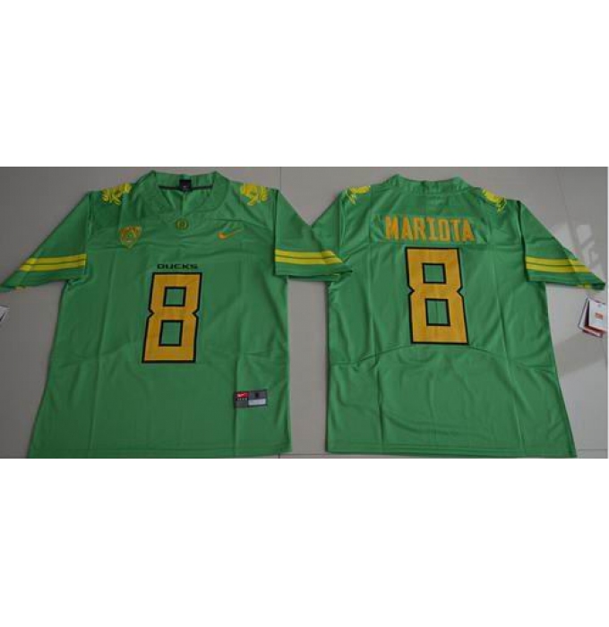 Oregon Ducks #8 Marcus Mariota Green Limited Stitched NCAA Jersey