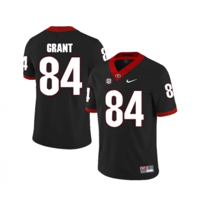 Georgia Bulldogs 84 Walter Grant Black College Football Jersey