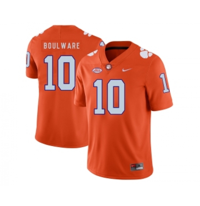 Clemson Tigers 10 Ben Boulware Orange Nike College Football Jersey
