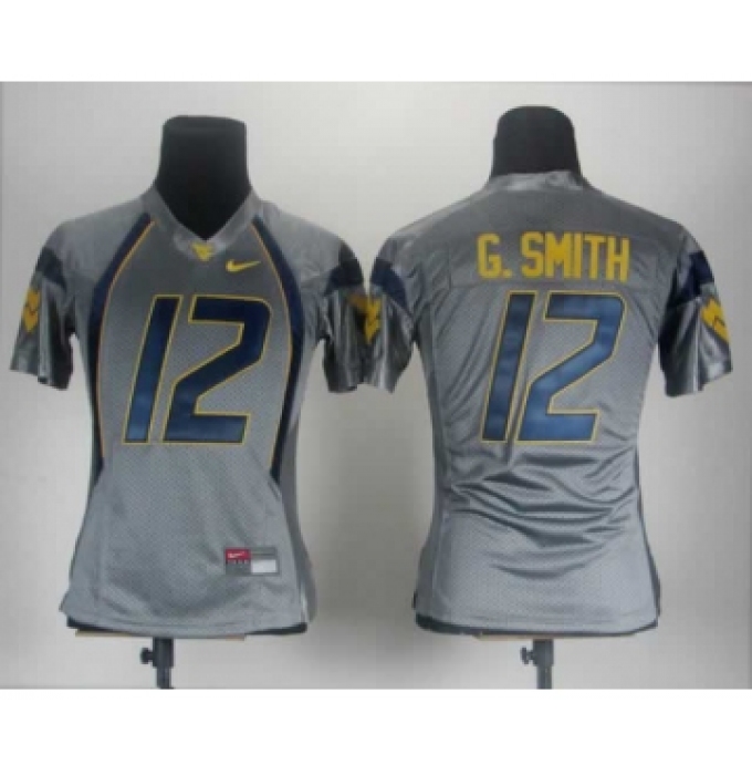 Women West Virginia Mountaineers 12 G.Smith Grey Jerseys