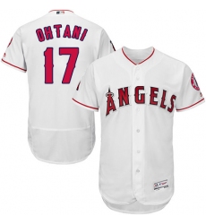 Men's Majestic Los Angeles Angels of Anaheim #17 Shohei Ohtani White Home Flex Base Authentic Collection MLB Jersey