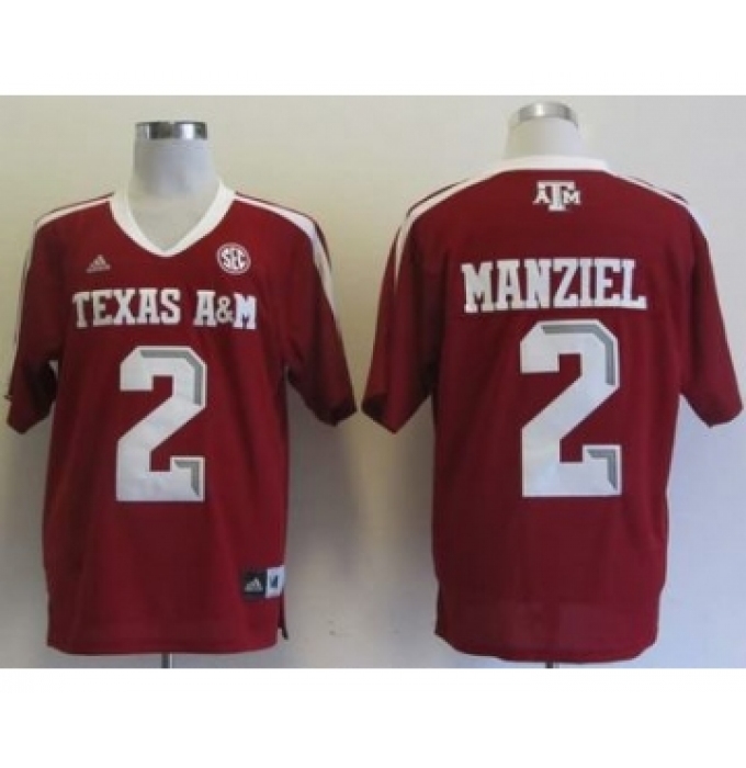 Texas A&M Aggies 2 Johnny Manziel red Jerseys