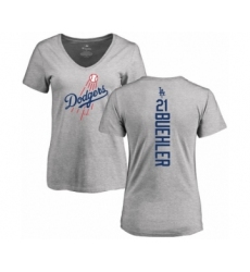 MLB Women's Nike Los Angeles Dodgers #21 Walker Buehler Ash Backer T-Shirt