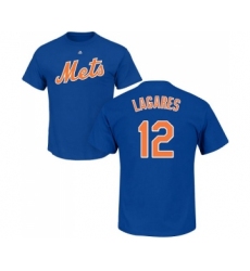 MLB Nike New York Mets #12 Juan Lagares Royal Blue Name & Number T-Shirt