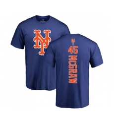 MLB Nike New York Mets #45 Tug McGraw Royal Blue Backer T-Shirt