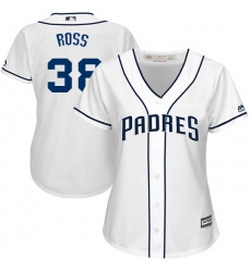 Women's Majestic San Diego Padres #38 Tyson Ross Replica White Home Cool Base MLB Jersey