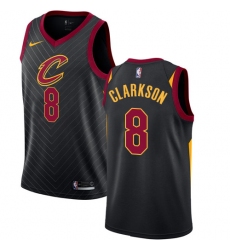 Men's Nike Cleveland Cavaliers #8 Jordan Clarkson Authentic Black NBA Jersey Statement Edition
