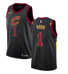 Men's Nike Cleveland Cavaliers #1 Rodney Hood Authentic Black NBA Jersey Statement Edition
