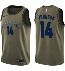 Youth Nike Memphis Grizzlies #14 Brice Johnson Swingman Green Salute to Service NBA Jersey