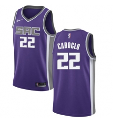 Men's Nike Sacramento Kings #22 Bruno Caboclo Swingman Purple NBA Jersey - Icon Edition