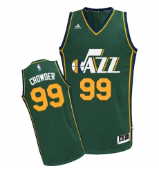 Men's Adidas Utah Jazz #99 Jae Crowder Swingman Green Alternate NBA Jersey