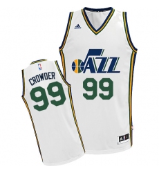 Youth Adidas Utah Jazz #99 Jae Crowder Swingman White Home NBA Jersey