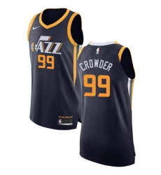 Youth Nike Utah Jazz #99 Jae Crowder Authentic Navy Blue Road NBA Jersey - Icon Edition
