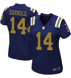 Women's Nike New York Jets #14 Sam Darnold Limited Navy Blue Alternate NFL Jersey