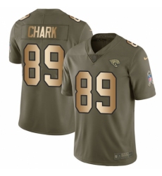 Youth Nike Jacksonville Jaguars #89 DJ Chark Limited Olive/Gold 2017 Salute to Service NFL Jersey