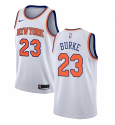 Women's Nike New York Knicks #23 Trey Burke Swingman White NBA Jersey - Association Edition