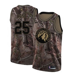 Women's Nike Minnesota Timberwolves #25 Derrick Rose Swingman Camo Realtree Collection NBA Jersey