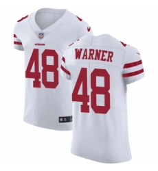 Men's Nike San Francisco 49ers #48 Fred Warner White Vapor Untouchable Elite Player NFL Jersey