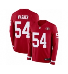 Men's San Francisco 49ers #54 Fred Warner Limited Red Therma Long Sleeve Football Jerse