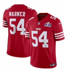 Men's San Francisco 49ers #54 Fred Warner Red 2023 F U S E Vapor Untouchable Limited Stitched Football 2024 Super Bowl LVIII Jersey