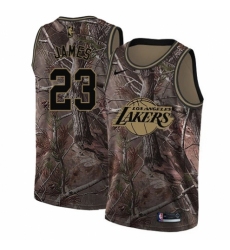 Women's Nike Los Angeles Lakers #23 LeBron James Swingman Camo Realtree Collection NBA Jersey