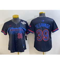 Women's Toronto Blue Jays #39 Trey Yesavage Navy 2025 World Series City Connect Limited Stitched Baseball Jersey(Run Small)