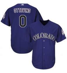 Youth Majestic Colorado Rockies #0 Adam Ottavino Replica Purple Alternate 1 Cool Base MLB Jersey
