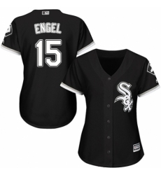 Women's Majestic Chicago White Sox #15 Adam Engel Authentic Black Alternate Home Cool Base MLB Jersey