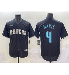 Men's Arizona Diamondbacks #4 Ketel Marte Black Stitched Baseball Jersey
