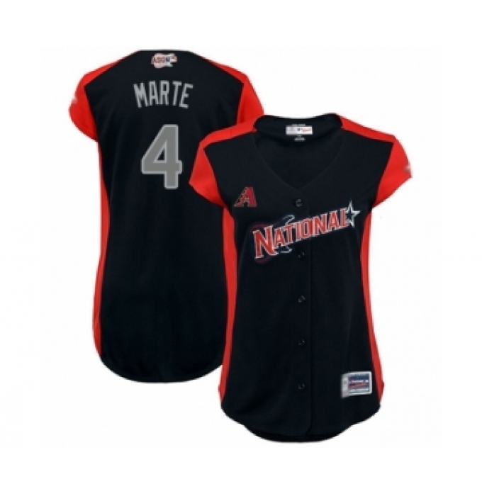 Women's Arizona Diamondbacks #4 Ketel Marte Authentic Navy Blue National League 2019 Baseball All-Star Jersey