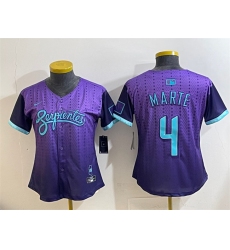 Women's Arizona Diamondbacks #4 Ketel Marte Purple 2025 City Connect Limited Stitched Baseball Jersey(Run Small)