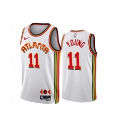 Men's Atlanta Hawks #11 Trae Young 2022-23 White Association Edition Stitched Jersey