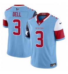 Men's Houston Texans #3 Tank Dell Blue 2024 F U S E V5 Limited Stitched Football Jersey