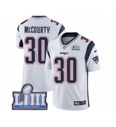 Youth Nike New England Patriots #30 Jason McCourty White Vapor Untouchable Limited Player Super Bowl LIII Bound NFL Jersey