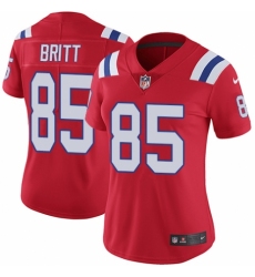 Women's Nike New England Patriots #85 Kenny Britt Red Alternate Vapor Untouchable Limited Player NFL Jersey
