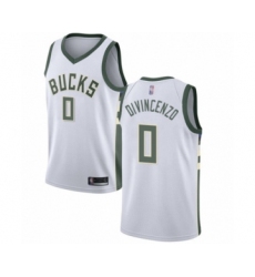 Women's Milwaukee Bucks #0 Donte DiVincenzo Swingman White Basketball Jersey - Association Edition