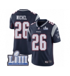 Youth Nike New England Patriots #26 Sony Michel Navy Blue Team Color Vapor Untouchable Limited Player Super Bowl LIII Bound NFL Jersey