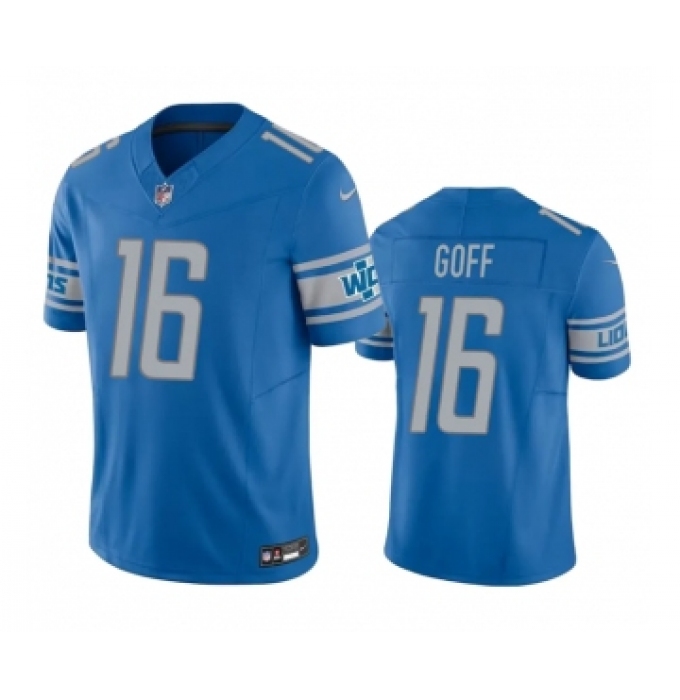 Men's Detroit Lions #16 Jared Goff Blue 2023 F.U.S.E. Vapor Untouchable Limited Stitched Jersey
