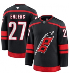 Men's Carolina Hurricanes #27 Nikolaj Ehlers Black 2024-25 Home Stitched Hockey Jersey