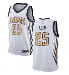 Youth Nike Atlanta Hawks #25 Alex Len Swingman White NBA Jersey - City Edition