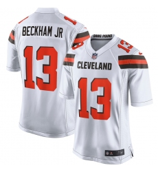 Men's Cleveland Browns #13 Odell Beckham Jr Nike White Game Jersey