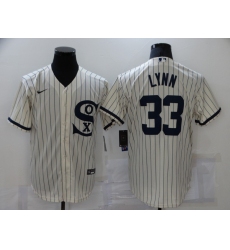 Men's Chicago White Sox #33 James McCann Cream Game 2021 Field of Dreams Jersey